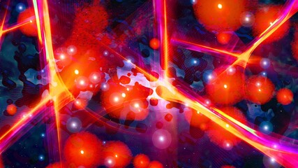 Futuristic science fiction space art. Digital artwork. Fantasy scenery. © Jakub