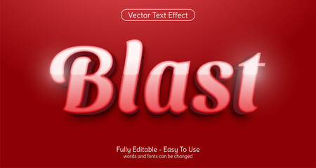 Creative 3d Blast editable text effect template