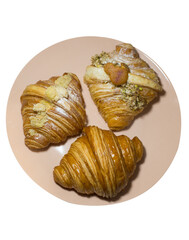 Top view of Croissant Butter pastry
