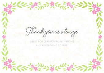 Floral Frame for Card Design, For Spring, Valentine, Greeting, Invitation