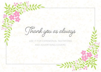 Floral Frame for Card Design, For Spring, Valentine, Greeting, Invitation