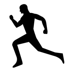 man running silhouette vector design