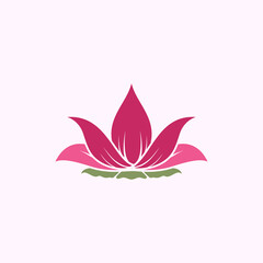 elegant fitness flower logo vector
