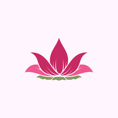 lotus flower simple vector logo