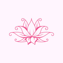 lotus flower line art logo