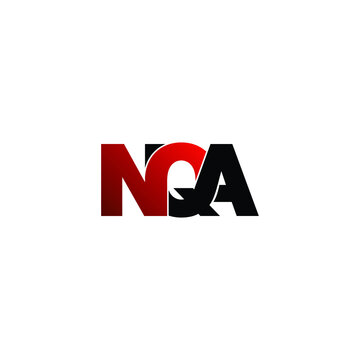 NQA letter monogram logo design vector