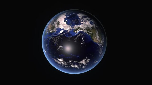 Photo realistic 3D looped animation Earth