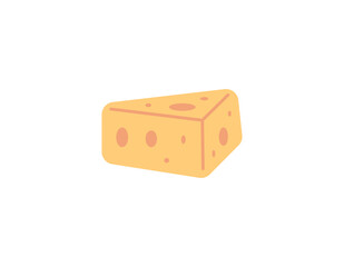 illustration of a cheese triangle. food. flat cartoon style. vector design