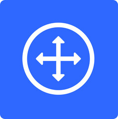 Fototapeta premium 4 way positions crossed arrow, up down right left, simple flat design concept vector for web, logo, mobile app, UI, UX on white background