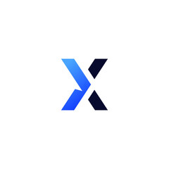 creative monogram letter X logo design template.