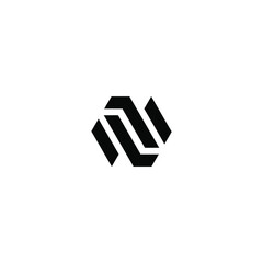 initials N logo design