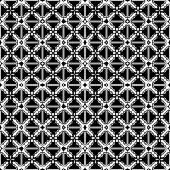 Vector seamless black and white geometric pattern.
