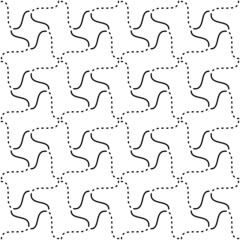 Vector seamless black and white geometric pattern.