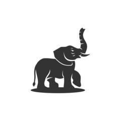 Elephant standing Illustration Icon Brand Isolated