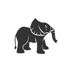 Elephant standing Illustration Icon Brand Isolated