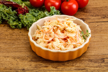 Vegetarian Cole slaw salad with cabbage
