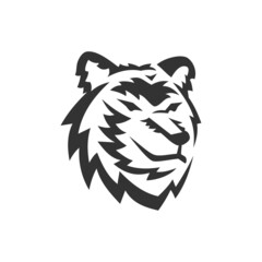 wolf head Illustration Icon Brand Isolated