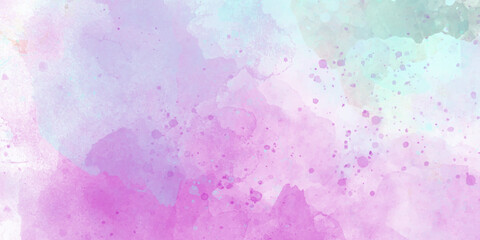 Fototapeta premium abstract watercolor background Unicorn galaxy pattern. Pastel cloud and sky with glitter. Cute bright paint like candy background theme. Concept to montage or present your product, for women, girls in