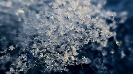 Ice texture in macro photography