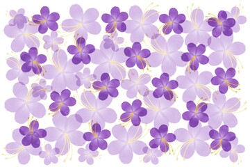 Seamless pattern with background image of watercolor purple flowers