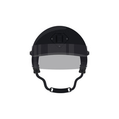 Vector Police helmet with sling on white background