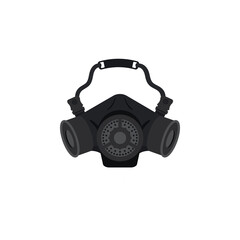 Gas mask. Protection army equipment from toxic and chemical danger for safety. Vector