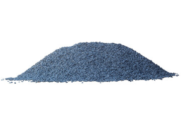 Pile of gravel or stone for construction isolated on white background included clipping 