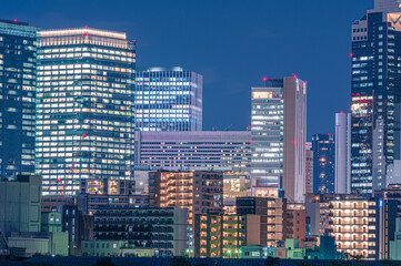 Obraz premium 大阪の都市夜景