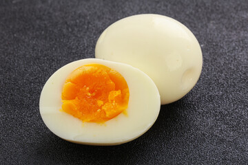 Boiled chicken egg for breakfast