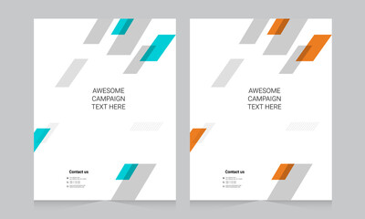 Cover design for annual report and business catalog, magazine, flyer or booklet. Brochure template layout. A4 cover vector EPS-10