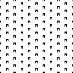 Square seamless background pattern from black arch symbols. The pattern is evenly filled. Vector illustration on white background
