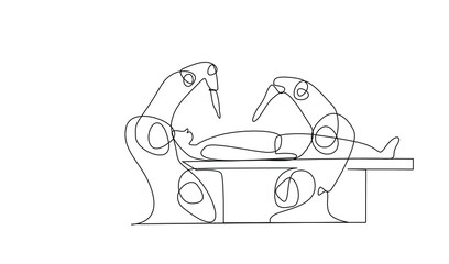 hi-tech robotic hands doing a human surgery