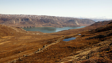 Arctic Circle Trail Trekking Path between Kangerlussuaq and Sisimiut in Greenland.