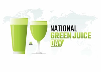 vector graphic of national green juice day good for national green juice day celebration. flat design. flyer design.flat illustration.