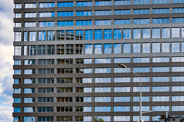 building, windows, reflection, day, sky