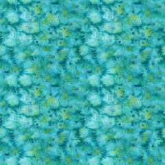 Seamless texture Watercolor background abstract paper turquoise sea marine blue