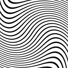 Vector illustration of a black stripe pattern.hypnosis spiral.Black And White Spiral.seamless wave line pattern.Curved Stripes Abstract Stripes Vector Stripes Stock Vector .Abstract Black and White.