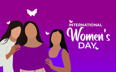 Happy women's day celebration heart background design 