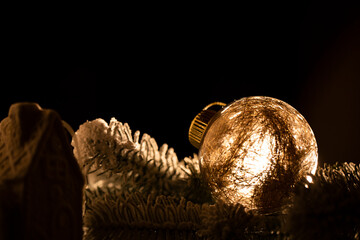 christmas decoration on black. Chritmas balls. Decoration. Photo. Happy day. 