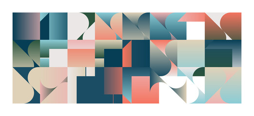 Scandinavian Art Inspired Vector Graphics Artwork Made As Abstract Pattern Design