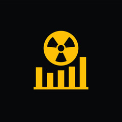radiation level monitoring icon with a graph