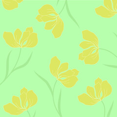 seamless background with leaves