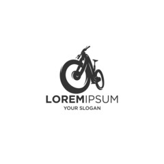 Obraz premium urban e bikes silhouette logo vector