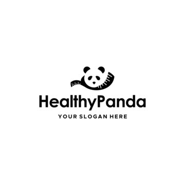 Modern design HEALTHY PANDA protect logo design