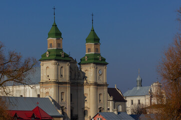 Fototapeta na wymiar The Church of St Anthony of the bernardine monastery in Zbarazh, Ukraine