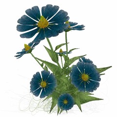 Decorative isolated flower image. Floral Illustration. Vintage botanic artwork. Hand made drawing. © Jakub