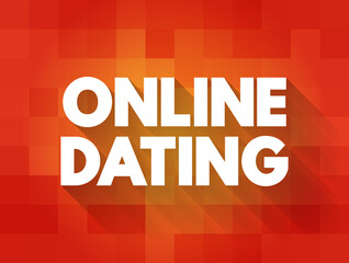 Online Dating text quote, concept background