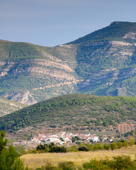 Fototapeta na wymiar Vista del pueblo de Chera, en la provincia de Valencia. Comunidad Valenciana. España. Europa