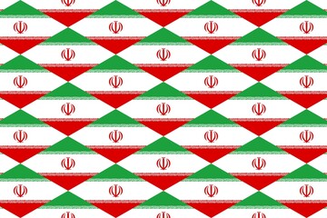 Geometric pattern in the colors of the national flag of Iran. The colors of Iran.