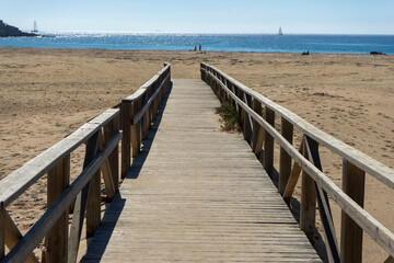 bonito paisaje natural en la playa de Tarifa, Andalucía